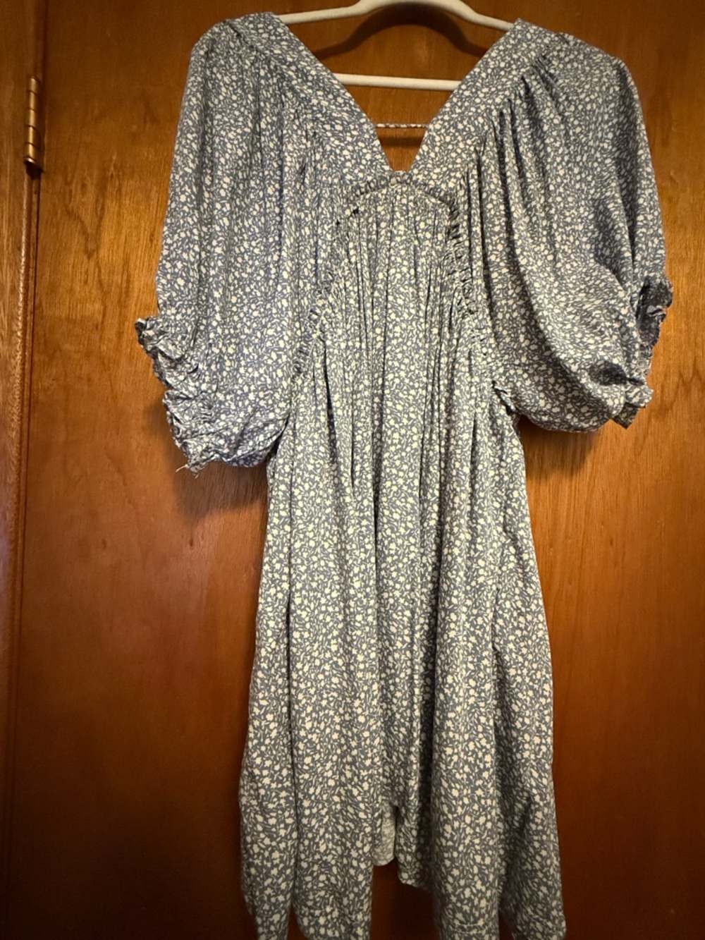 Millibon Light Blue and Cream Floral Dress
